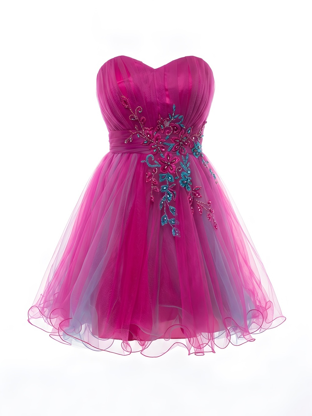 Sale!!!! Fuchsia Strapless Formal Dress